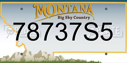 78737S5 Montana License Plate