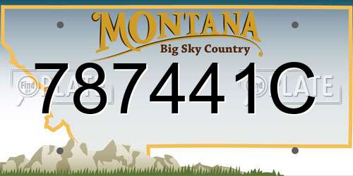 787441C Montana License Plate