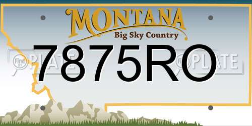 7875RO Montana License Plate