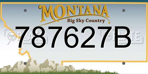 787627B Montana License Plate