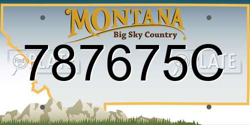 787675C Montana License Plate
