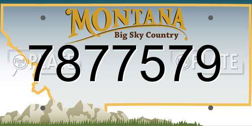 7877579 Montana License Plate