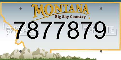 7877879 Montana License Plate