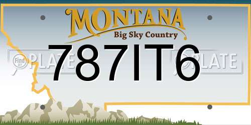 787IT6 Montana License Plate