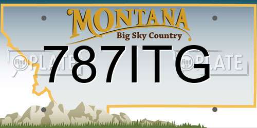 787ITG Montana License Plate