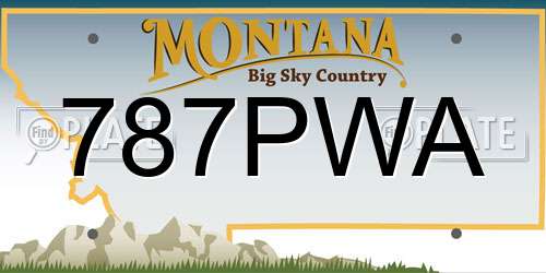 787PWA Montana License Plate