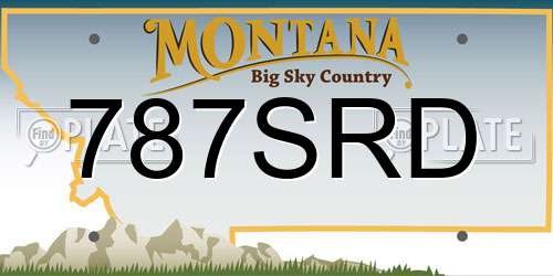 787SRD Montana License Plate