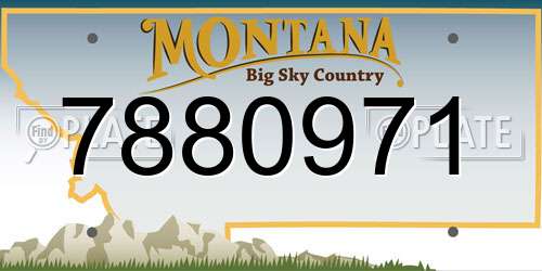 7880971 Montana License Plate