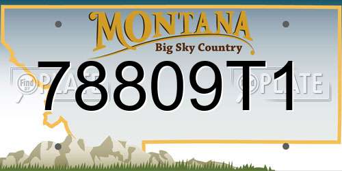 78809T1 Montana License Plate