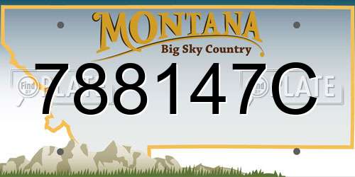 788147C Montana License Plate