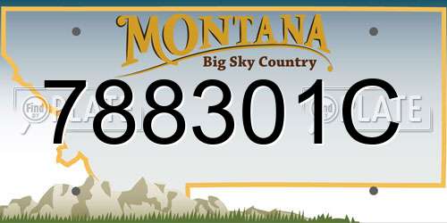 788301C Montana License Plate
