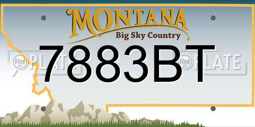 7883BT Montana License Plate