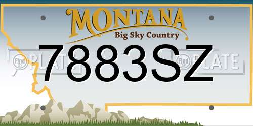 7883SZ Montana License Plate