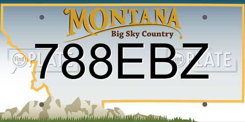 788EBZ Montana License Plate