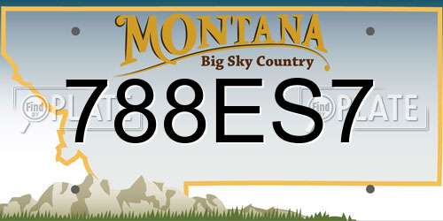 788ES7 Montana License Plate