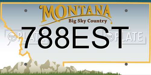 788EST Montana License Plate