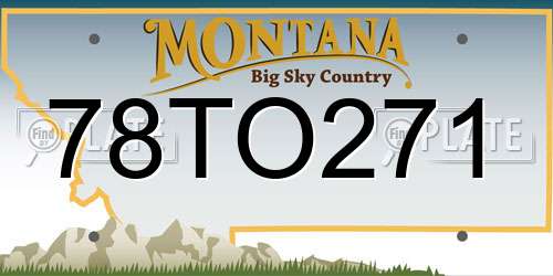 78TO271 Montana License Plate