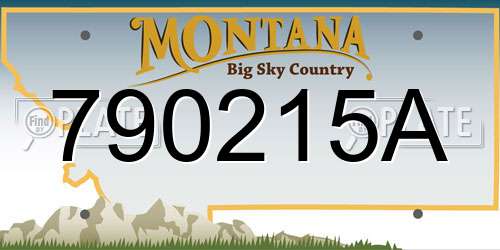 790215A Montana License Plate