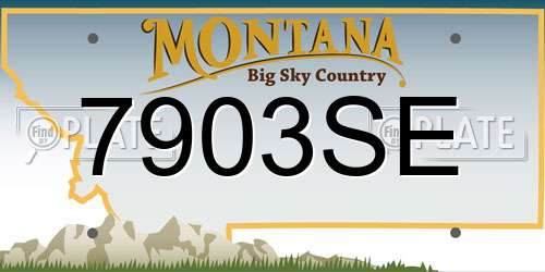 7903SE Montana License Plate
