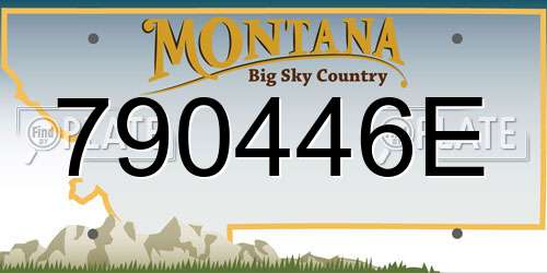 790446E Montana License Plate