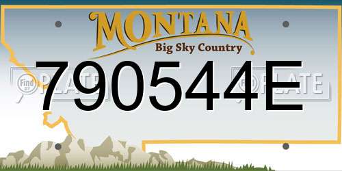 790544E Montana License Plate