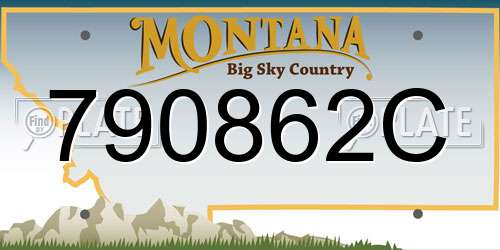 790862C Montana License Plate