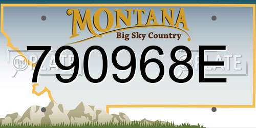 790968E Montana License Plate