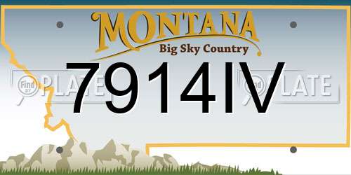 7914IV Montana License Plate