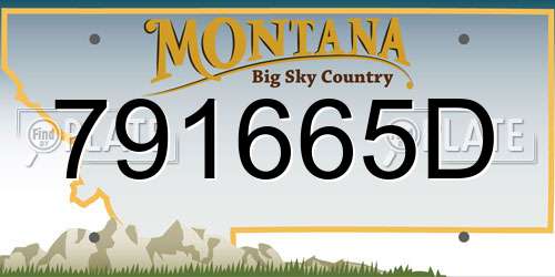 791665D Montana License Plate