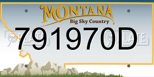 791970D Montana License Plate