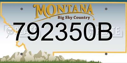 792350B Montana License Plate