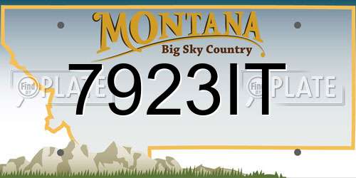 7923IT Montana License Plate
