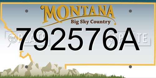 792576A Montana License Plate