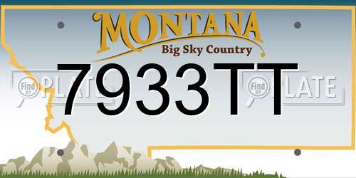 7933TT Montana License Plate