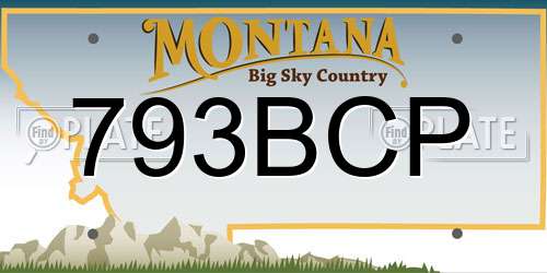 793BCP Montana License Plate