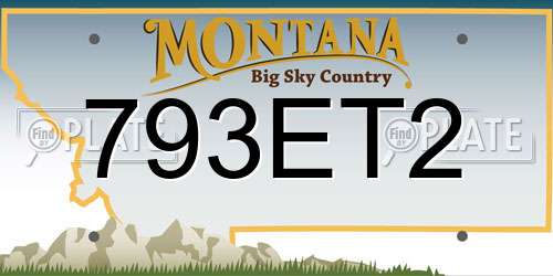793ET2 Montana License Plate