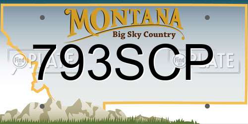 793SCP Montana License Plate