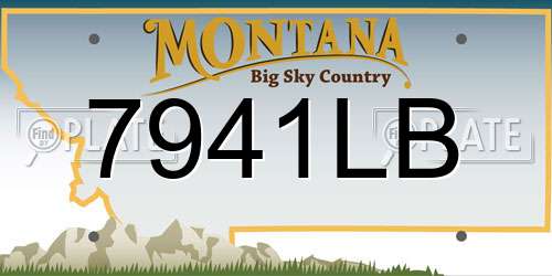 7941LB Montana License Plate