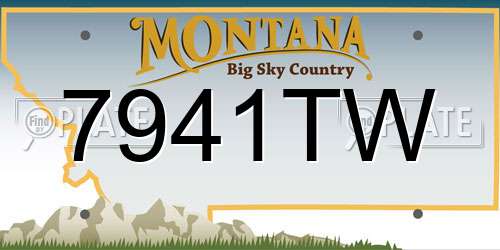 7941TW Montana License Plate