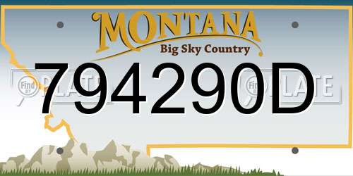 794290D Montana License Plate