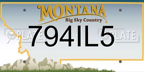 794IL5 Montana License Plate