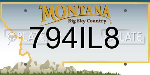 794IL8 Montana License Plate