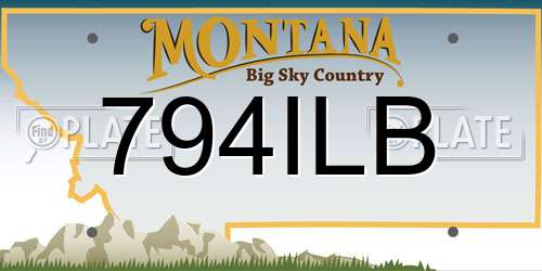 794ILB Montana License Plate