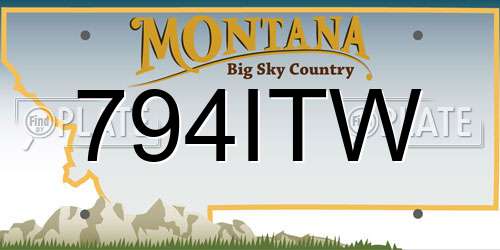 794ITW Montana License Plate