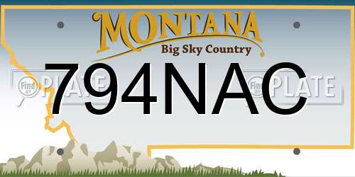 794NAC Montana License Plate