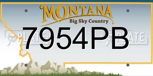 7954PB Montana License Plate