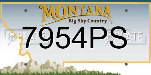 7954PS Montana License Plate