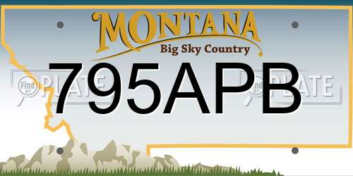 795APB Montana License Plate