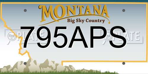 795APS Montana License Plate