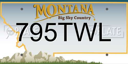 795TWL Montana License Plate